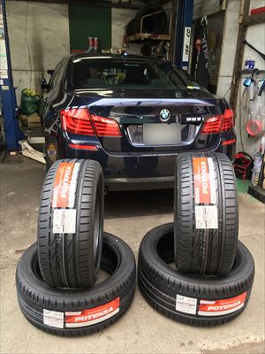 BMW 5シリーズF10 ランフラットタイヤ交換